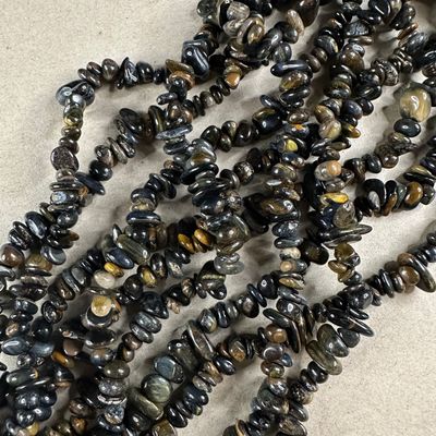 Piedra Natural Ojo de Tigre Negro Nuggets 4-14 x 4-12 mm
