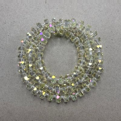 Cristal Barril Facetado Transparente Champagne Lemon AB 8 x 5 mm / VCBF08MIX