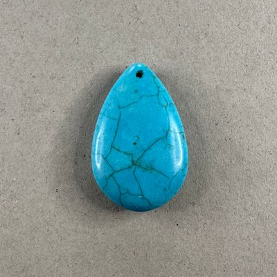 Dije de Piedra Sintética Turquesa 54 x 35 x 10 mm Color Celeste