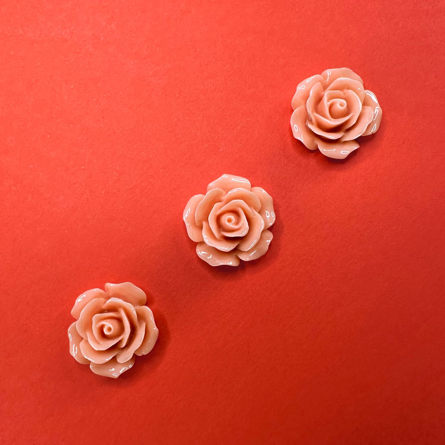 Cabuchón de Resina Flor 18 x 7 mm Coral