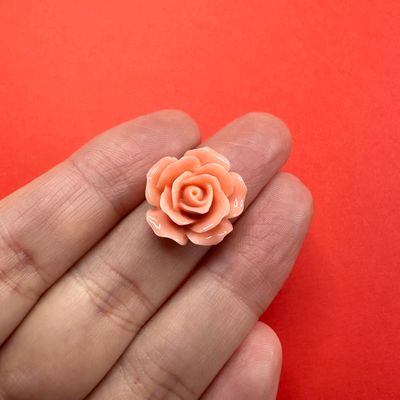 Cabuchón de Resina Flor 18 x 7 mm Coral