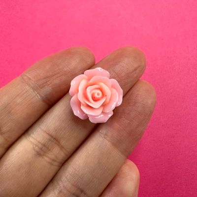 Cabuchón de Resina Flor 18 x 7 mm Rosa Francés
