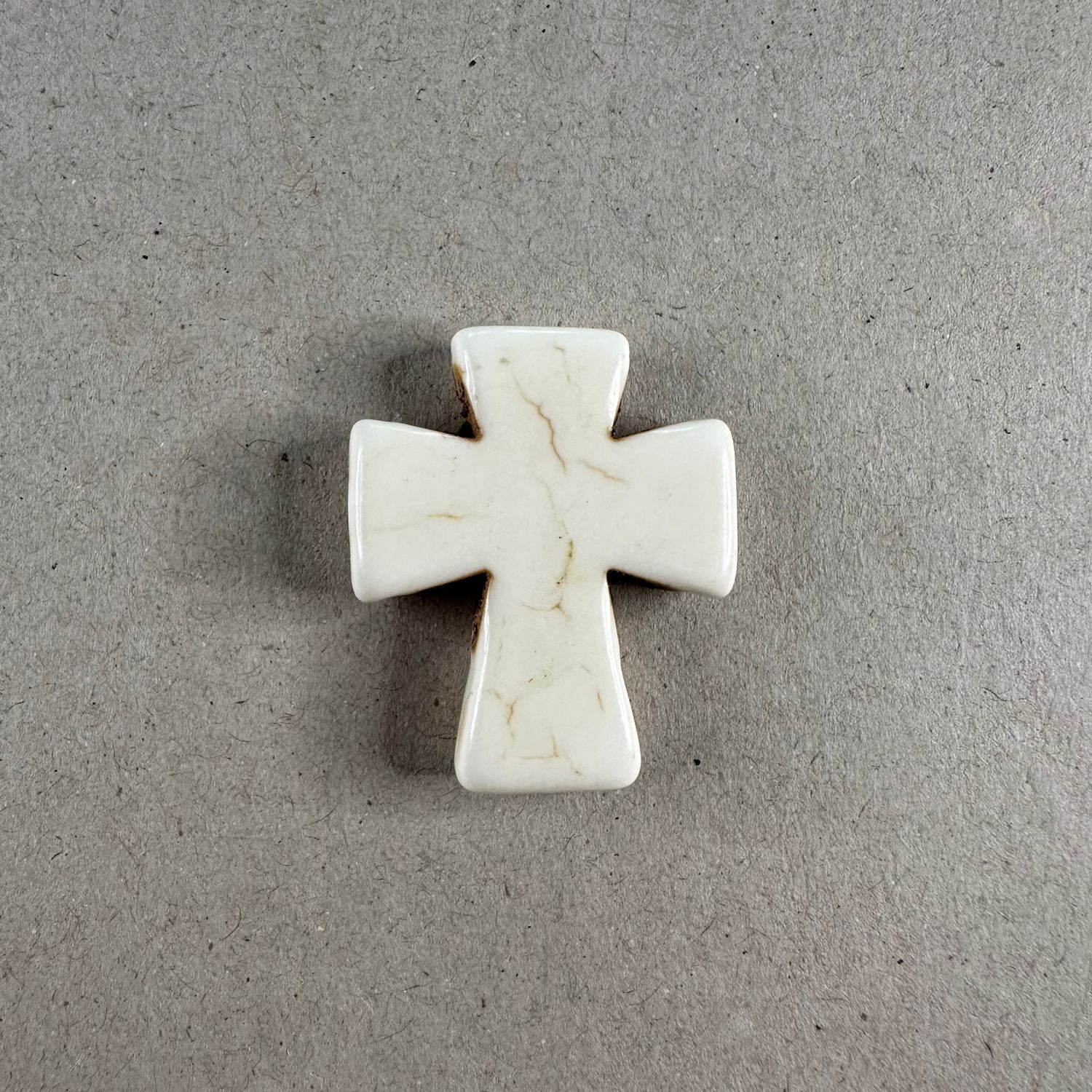 Dije / Cuenta de Piedra Sintética Turquesa Cruz 37 x 30 x 7 mm Natural