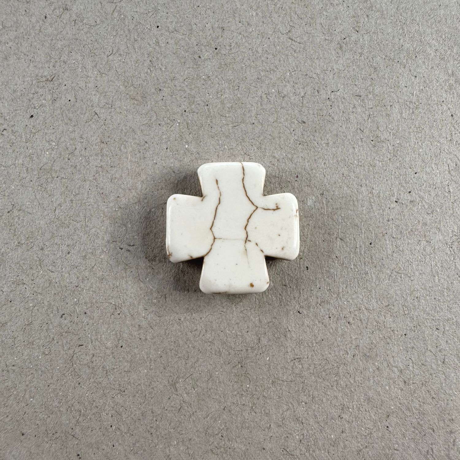 Dije / Cuenta de Piedra Sintética Turquesa Cruz 20 x 20 x 5 mm Natural