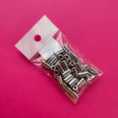 Plástico CCB Tubo Liso 11 x 5 mm Plateado