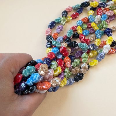 Cerámica Corazón con Fuego 15.7 x 10 x 6 mm MIX