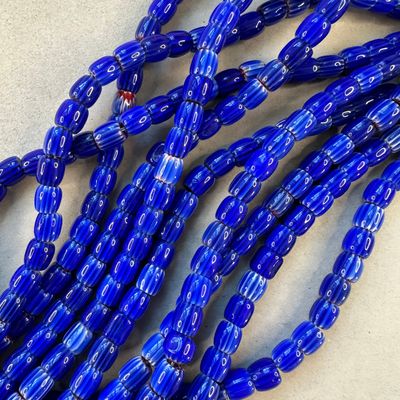Vidrio de Murano Barril 8 x 7.5 mm Azul (VCBM08MIX)