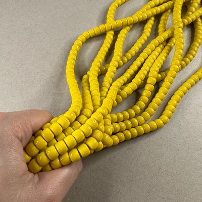 Vidrio Barril Opaco 8 x 6 mm Amarillo (VCB08MIX)