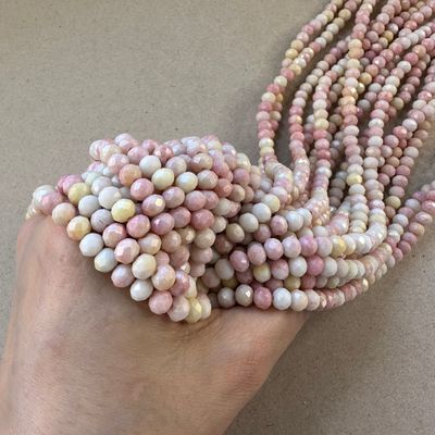 Cristal Dona Facetada STONE Lustre 6 x 4 mm Rosas y Amarillos (VCAF06MIX)