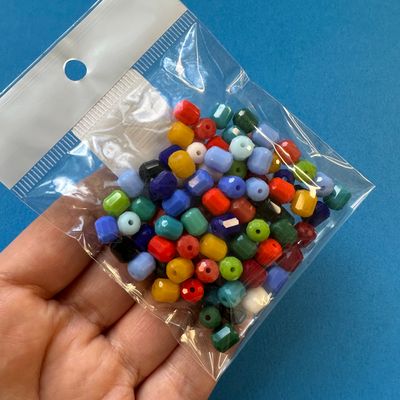 Cristal Barril Facetado Opaco MIX en Bolsa 6.5 x 6 mm