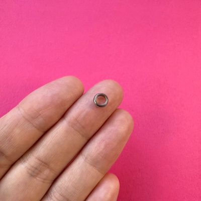 Separador de Acero Quirúrgico Aro Liso 6 x 2 mm