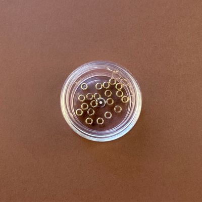 Separador de Acero Quirúrgico Aro Liso Dorado 3 x 1 mm