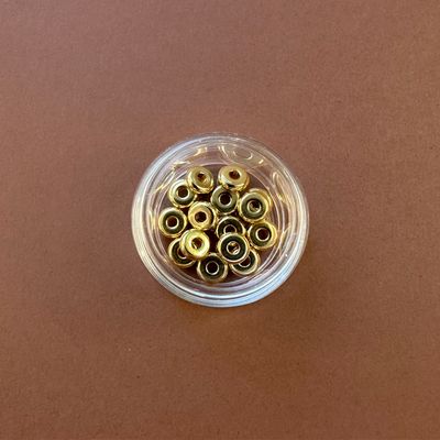 Separador de Acero Quirúrgico Disco Dorado Bañado 18 K. 6 x 2 mm