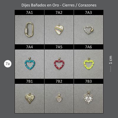 Dijes Bañados CAJA 07A Corazones / Cierres