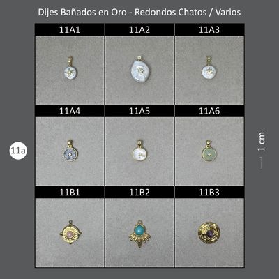 Dijes Bañados CAJA 11A Redondos Chatos / Varios