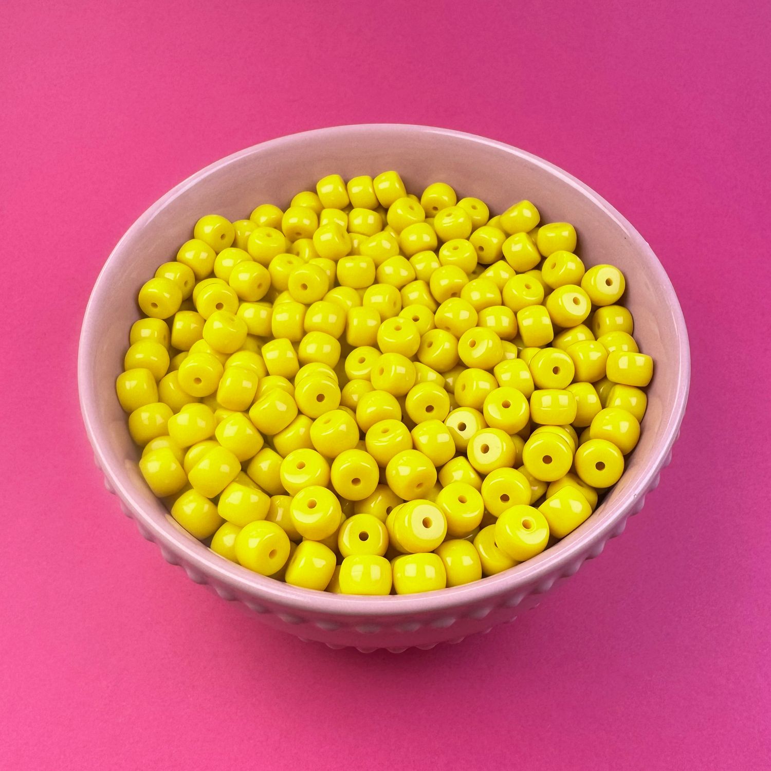 Acrílico Opaco Barril 10 x 7 mm Amarillo