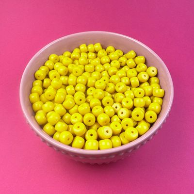 Acrílico Opaco Barril 10 x 7 mm Amarillo