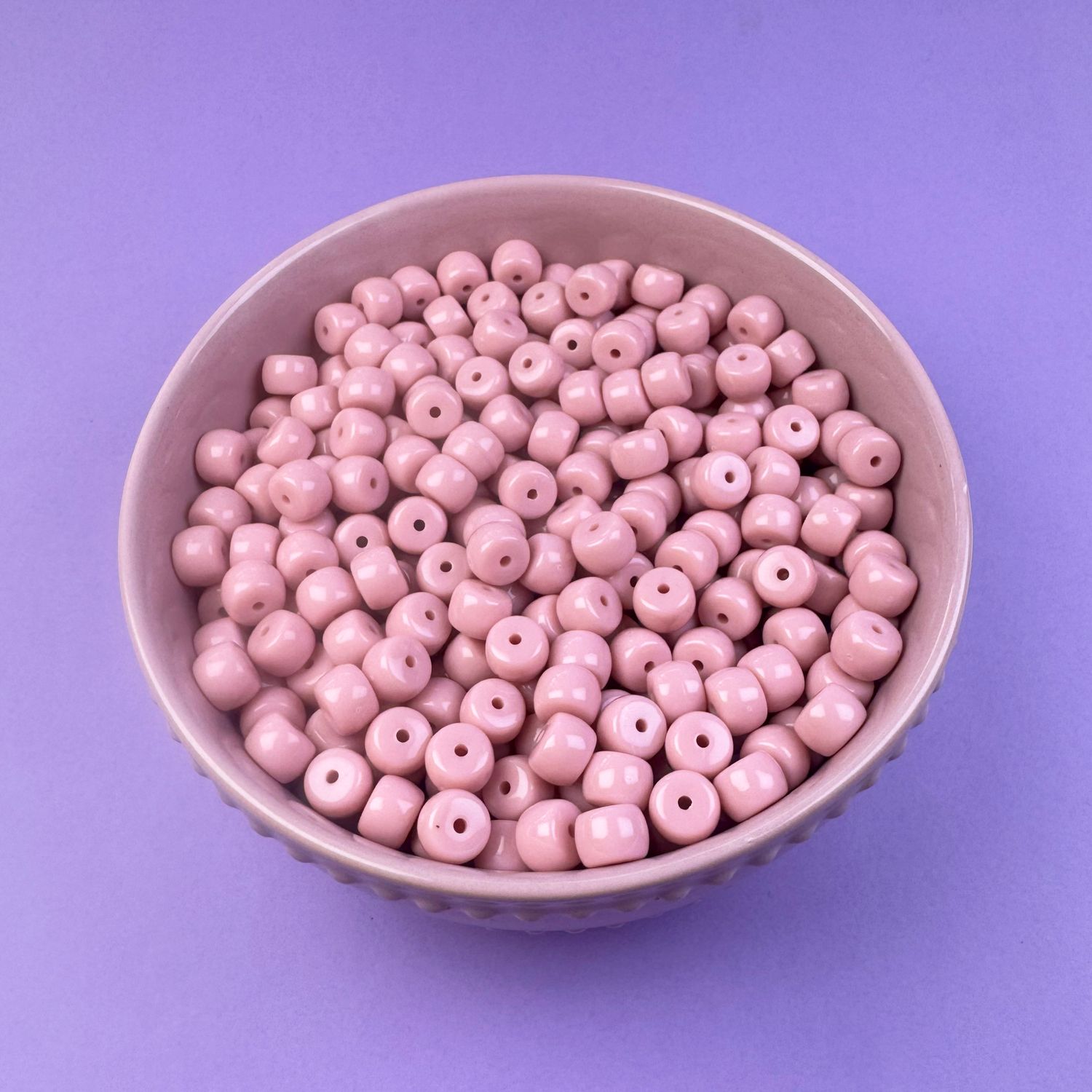 Acrílico Opaco Barril 10 x 7 mm Rosado