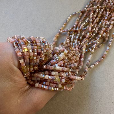 Cristal Cubo Mini Lustre 2.5 x 2.5 mm MIX Caramelo, Tostado, Natural