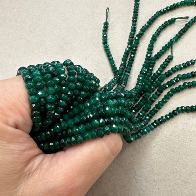 Piedra Natural Jade de Malasia 4 x 3 mm Verde Esmeralda