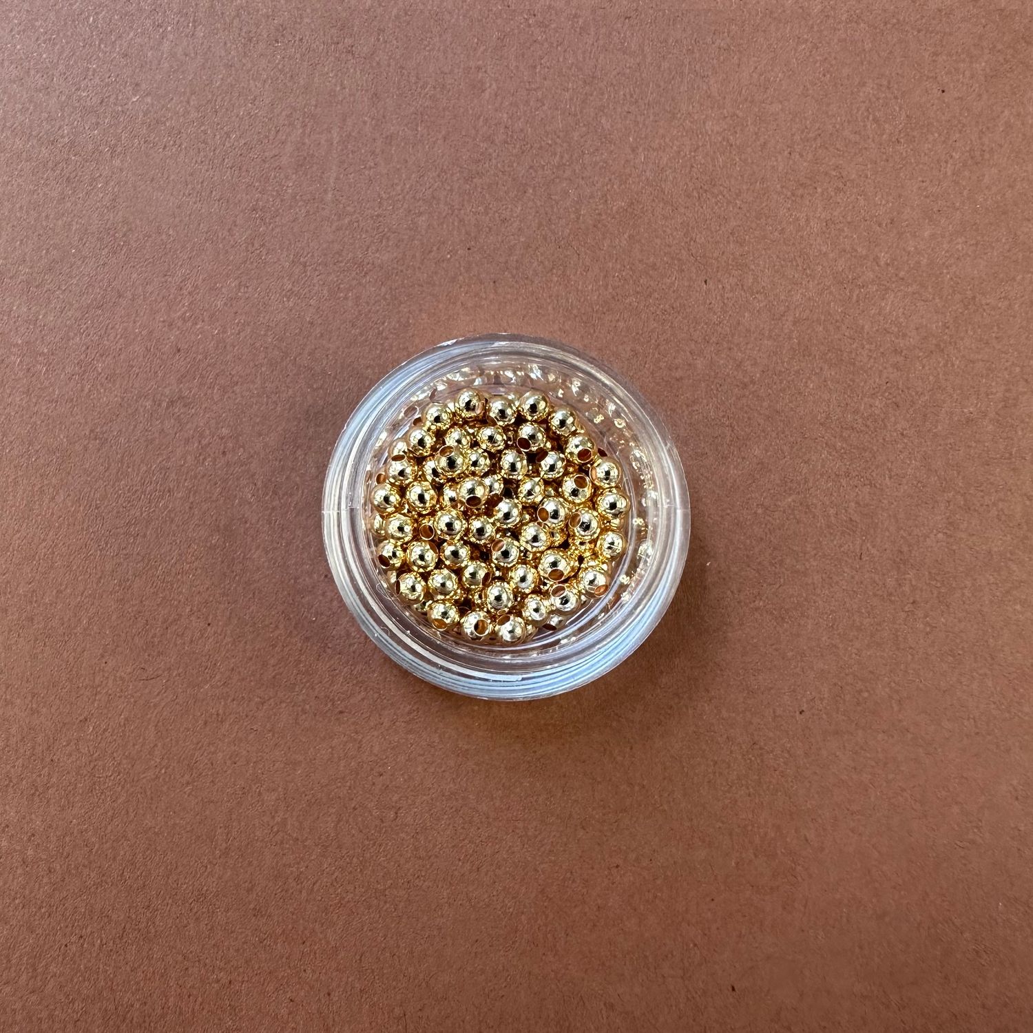 Separador Redondo 3 mm Bañado en Oro 18 K