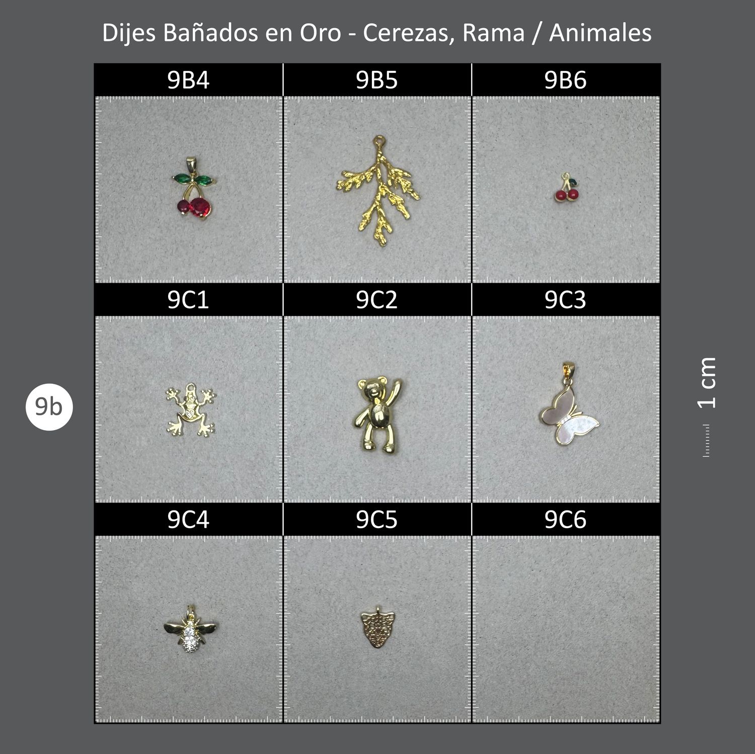 Dijes Bañados 09B Cerezas, Rama, Animales