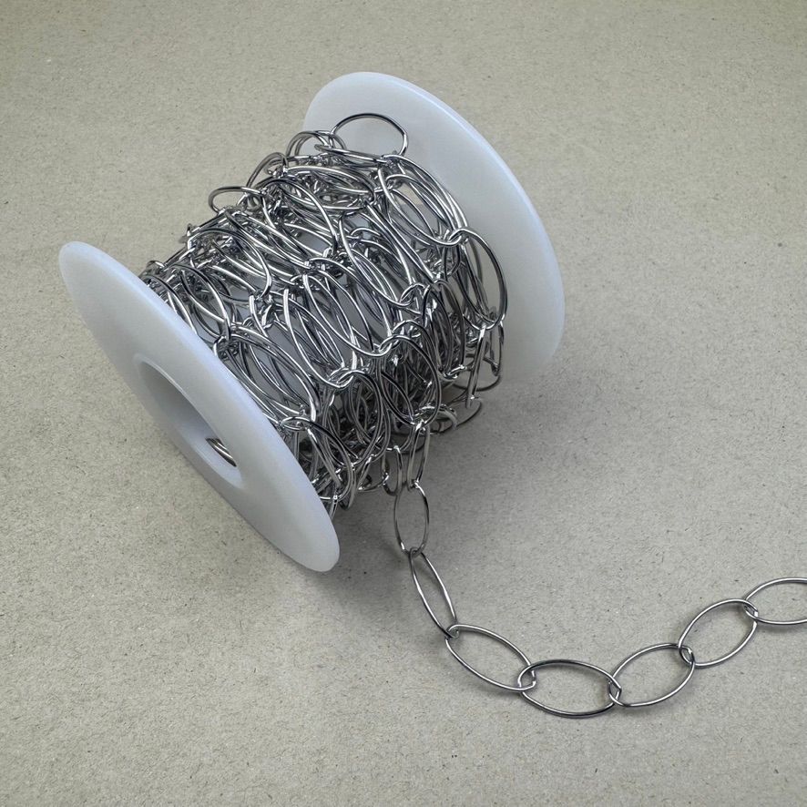 Cadena de Acero Quirúrgico Oval Soldada 20 x 10 x 1 mm