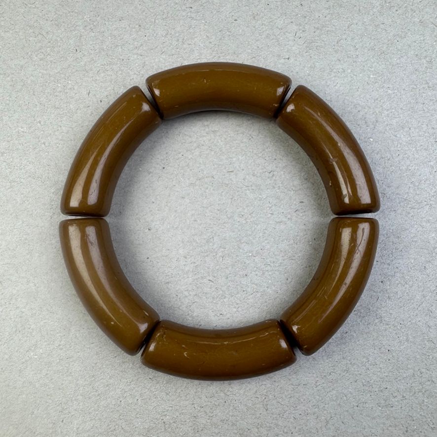 Acrílico Tubo Curvado SMILE 34.5 x 13 x 11 mm Marrón