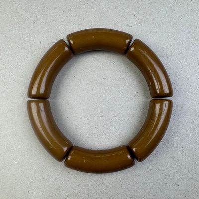 Acrílico Tubo Curvado SMILE 34.5 x 13 x 11 mm Marrón