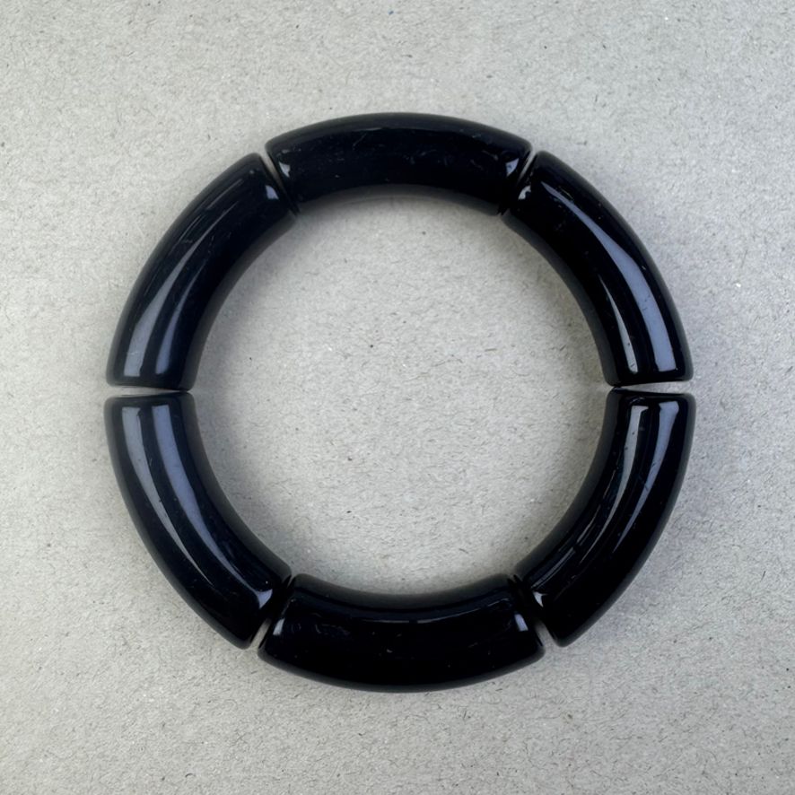 Acrílico Tubo Curvado SMILE 34.5 x 13 x 11 mm Negro