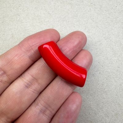 Acrílico Tubo Curvado SMILE 34.5 x 13 x 11 mm Rojo
