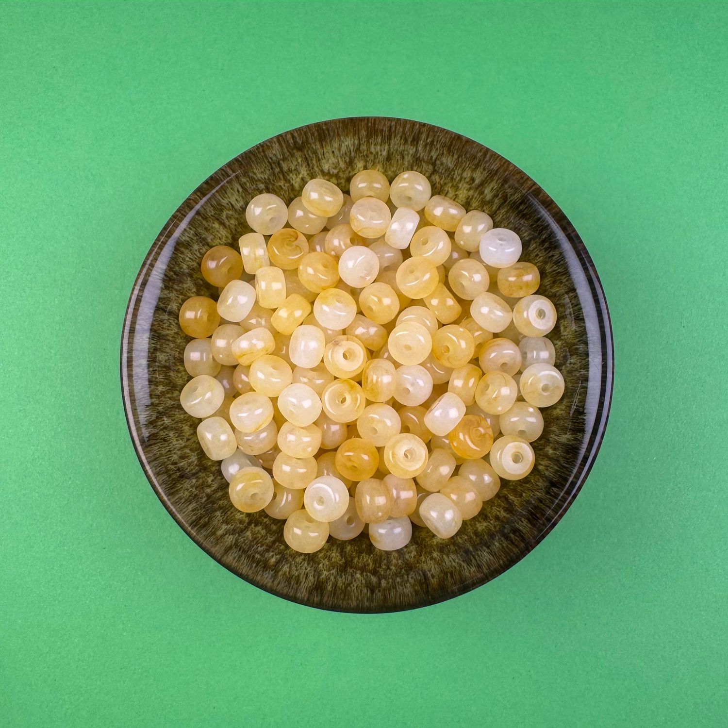 Acrílico STONE Barril 8 x 5 mm Amarillo Marmolado