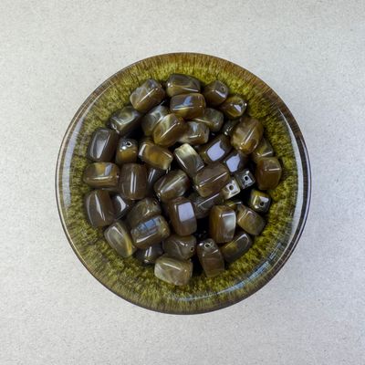 Acrílico STONE Rectangular 13 x 7.5 x 7.5 mm Marrón Oliva Marmolado