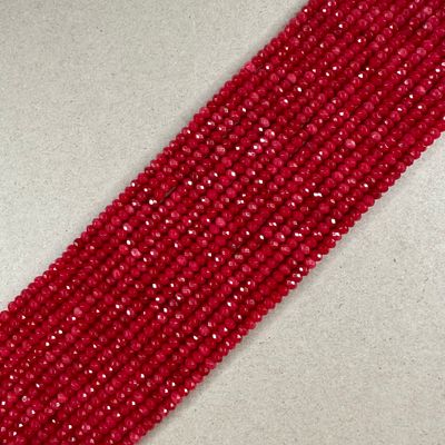 Piedra Natural Jade de Malasia 4 x 3 mm Rojo