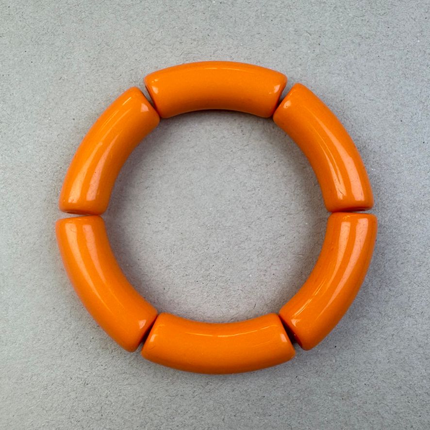 Acrílico Tubo Curvado SMILE 34.5 x 13 x 11 mm Naranja