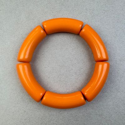 Acrílico Tubo Curvado SMILE 34.5 x 13 x 11 mm Naranja