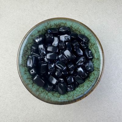 Acrílico STONE Rectangular 13 x 7.5 x 7.5 mm Negro Marmolado