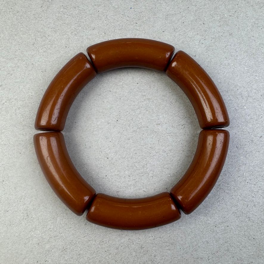 Acrílico Tubo Curvado SMILE 34.5 x 13 x 11 mm Marrón Siena