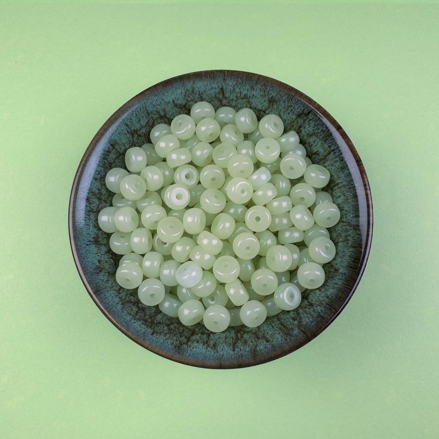 Acrílico STONE Barril 8 x 5 mm Verde Jade