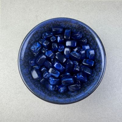 Acrílico STONE Rectangular 13 x 7.5 x 7.5 mm Azul Marmolado