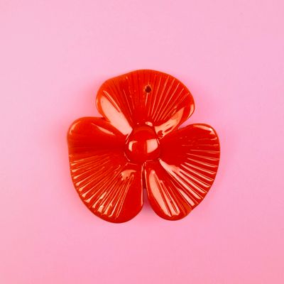Dije de Resina Opaco Flor 43 x 42 x 8 mm Naranja