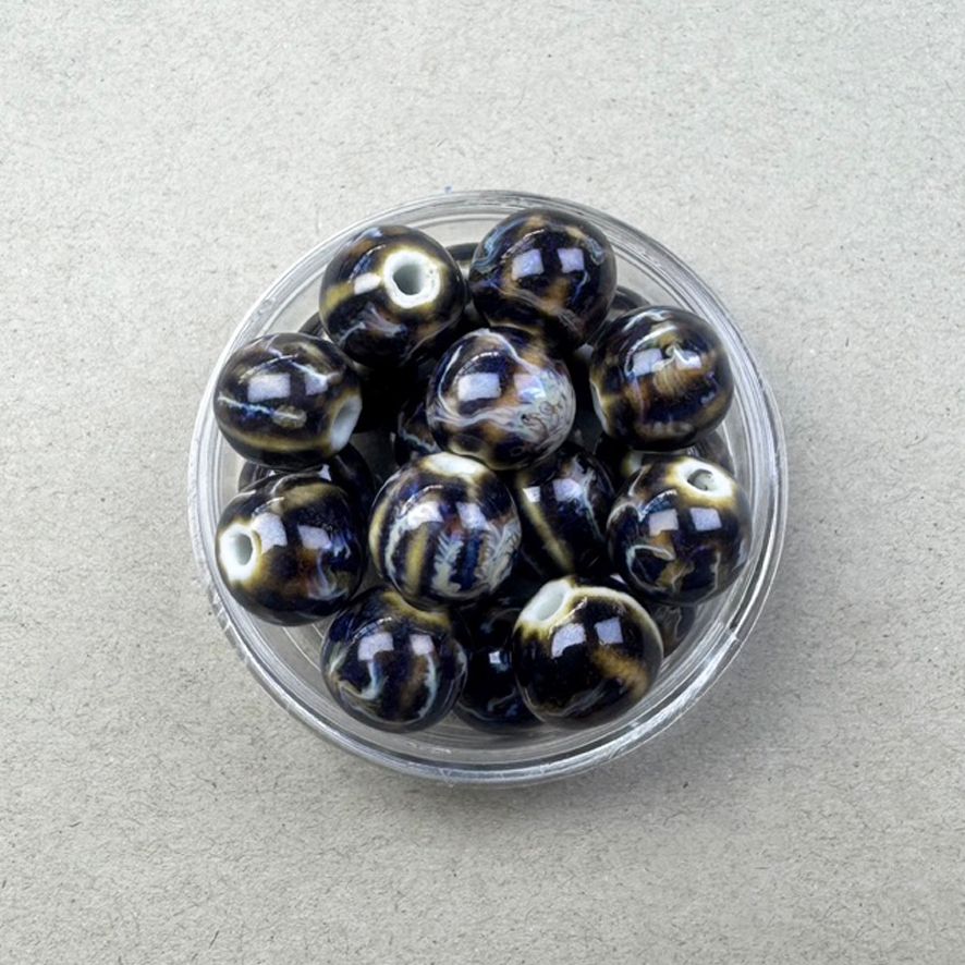 Cerámica Redonda Pumpkin 12 mm Esmaltada Marrón