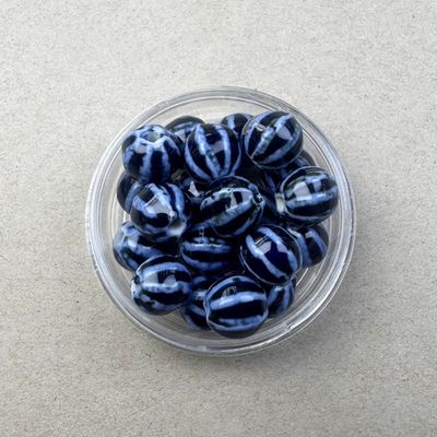 Cerámica Redonda Pumpkin 12 mm Esmaltada Azul