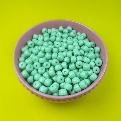 Acrílico Opaco Barril 10 x 7 mm Verde Menta