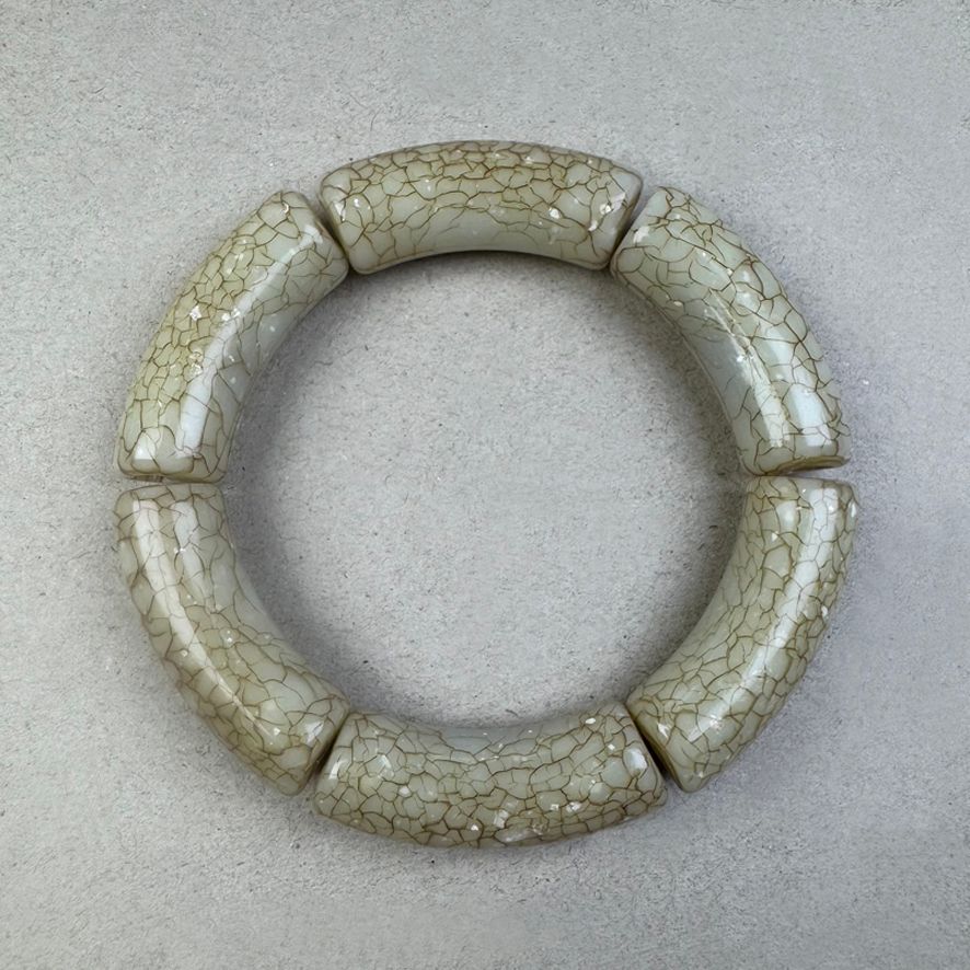 Acrílico Tubo Curvado SMILE 34.5 x 13 x 11 mm Arena Craquelado