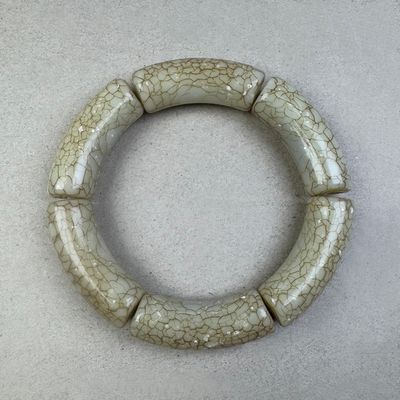 Acrílico Tubo Curvado SMILE 34.5 x 13 x 11 mm Arena Craquelado