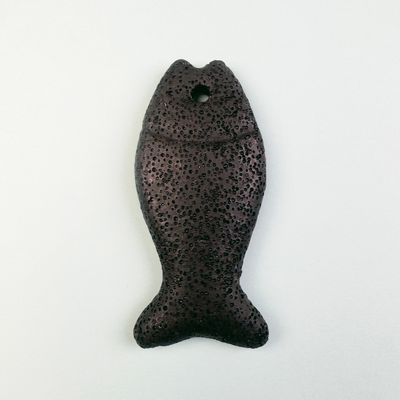 Dije de Piedra Natural Lava Pez 74 x 33 x 13 m Dije de Piedra Natural Lava Pez 74 x 33 x 13 m