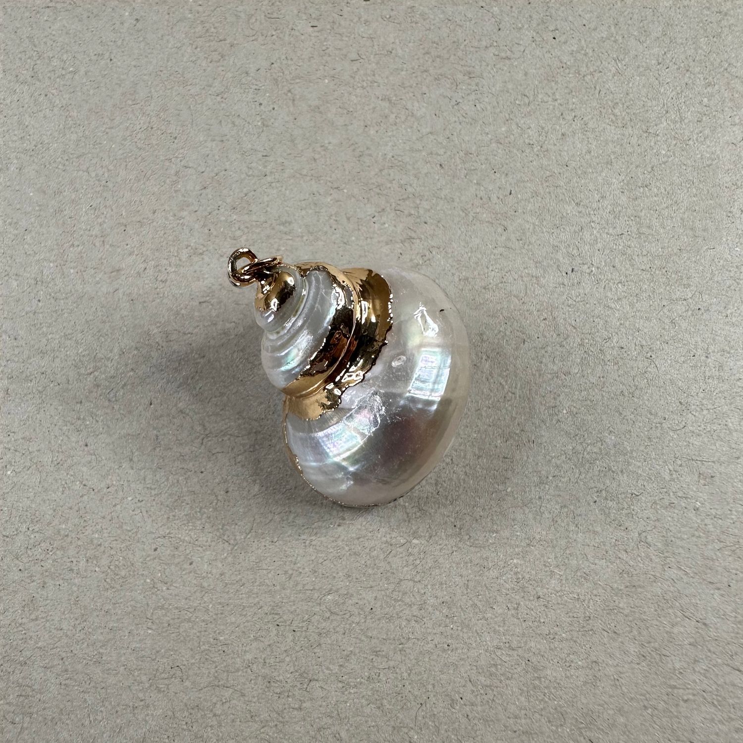 Dije Caracol Nácar Terminación Dorado 30 x 24 x 15 mm