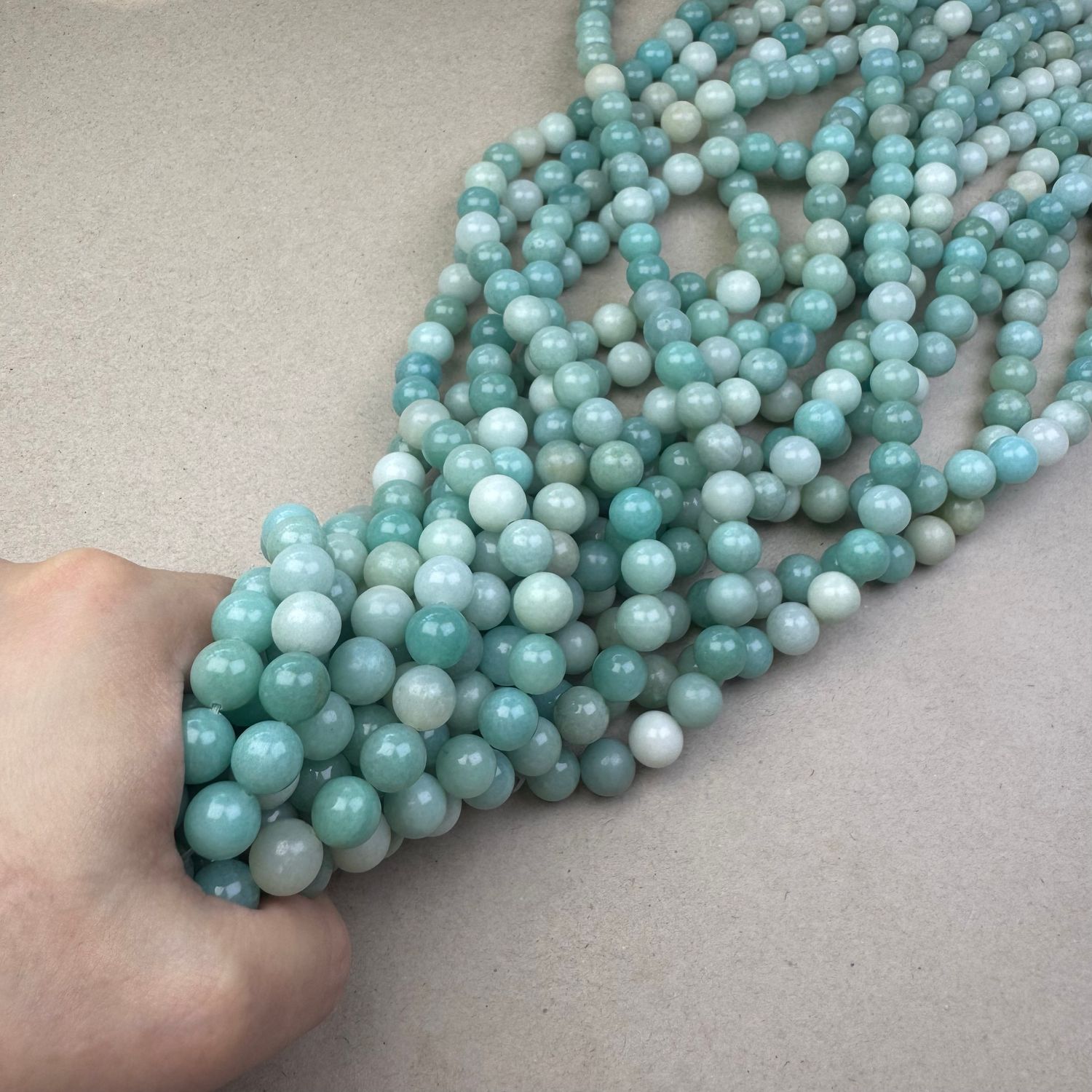 Piedra Natural Amazonita Redonda 10 mm