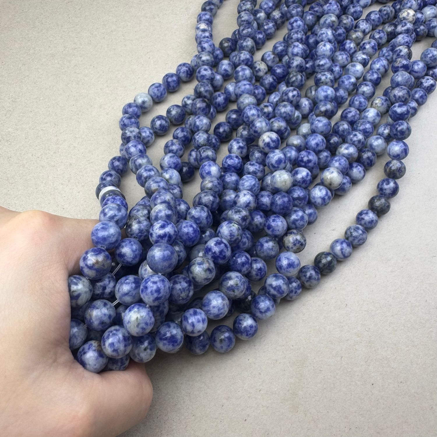 Piedra Natural Jaspe Blue Spot Redondo 10 mm